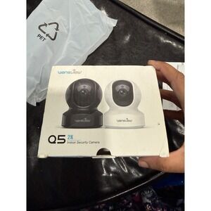 Wansview Q5 2K Indoor Security Camera Black Pan Tilt Night Vision